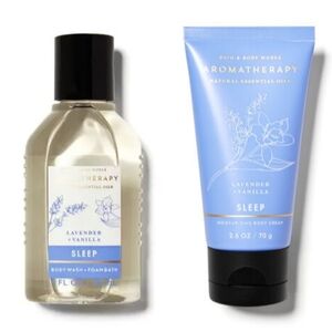 💜 LAVENDER VANILLA AROMATHERAPY TRAVEL SIZE BODY WASH & BODY CREAM